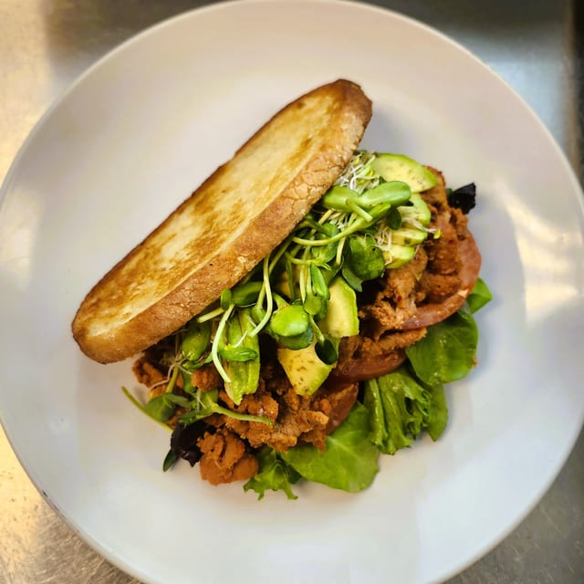 Spicy Pork Sandwich.